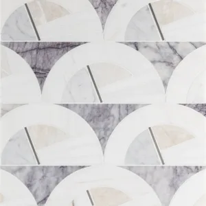 Ali Budd Opia Lilac Marble Waterjet Mosaic